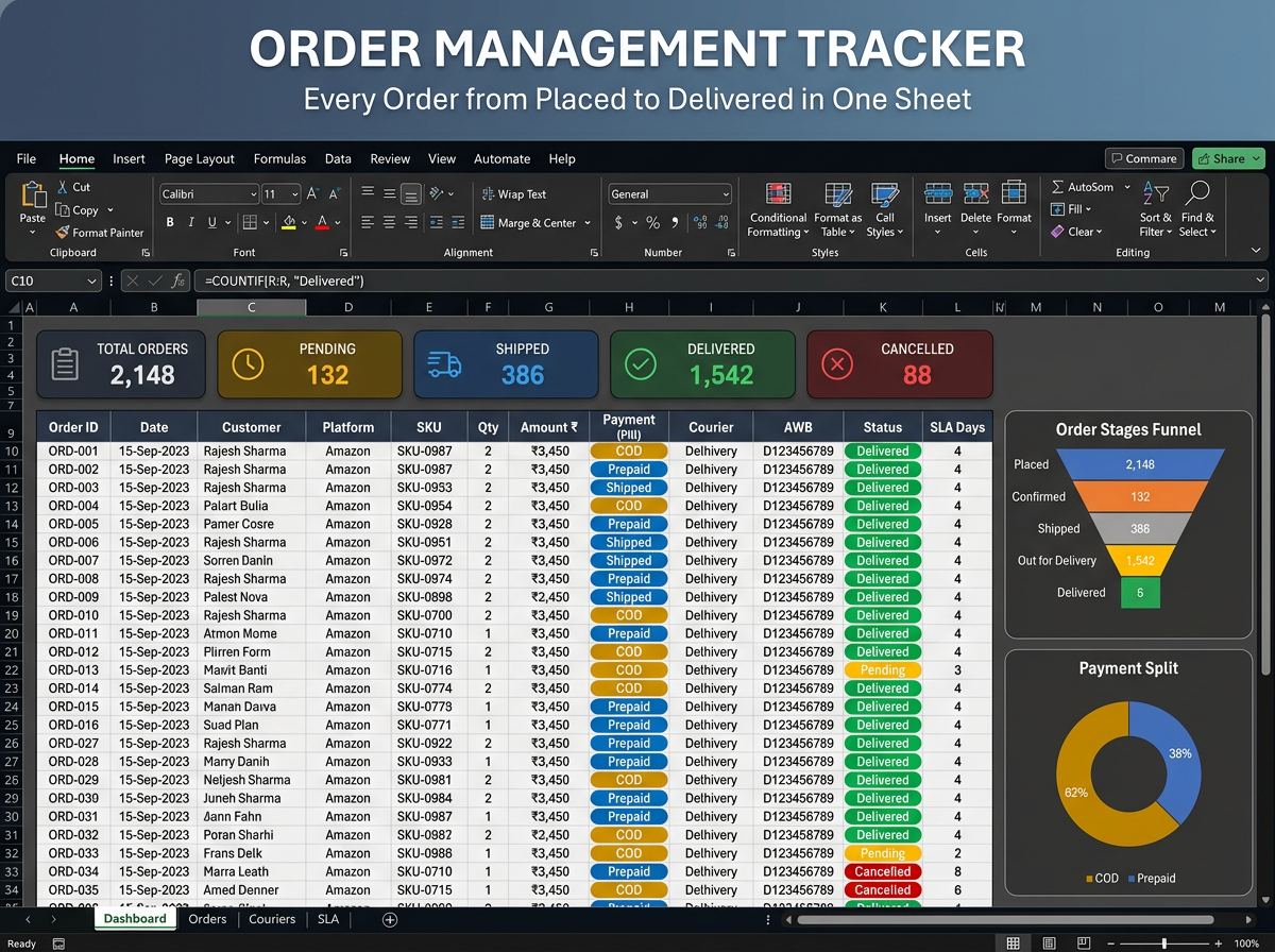 Order Management Tracker — Order Management tool preview